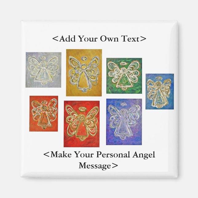 Angel Color Series Magnet Customized Text Options (Front)