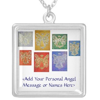 Angel Color Series Necklace Customized Names