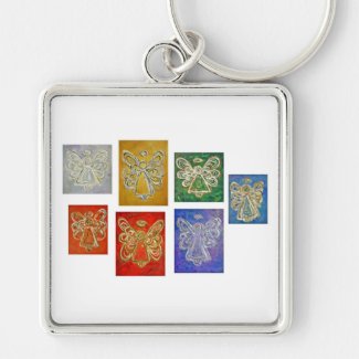 Angel Color Series Paintings Keychain