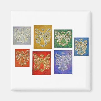 Angel Color Series Paintings Magnets
