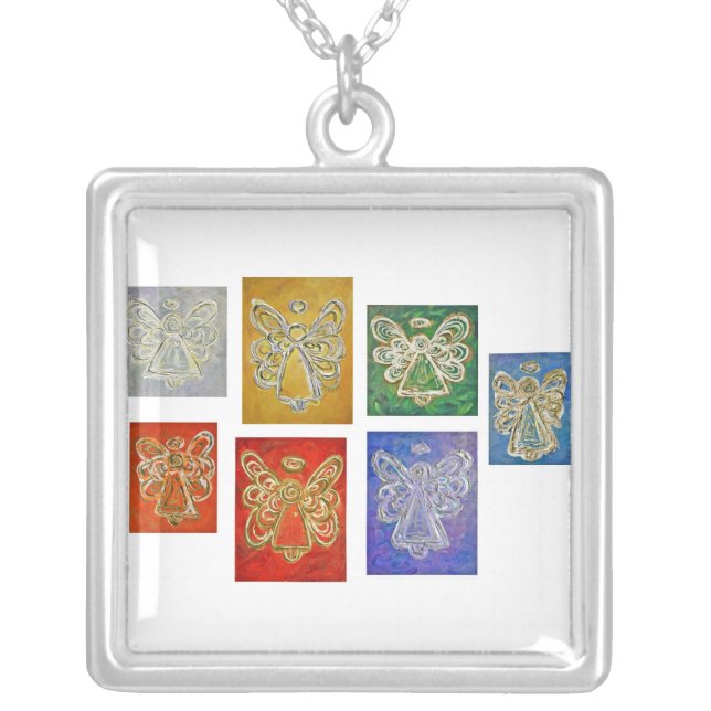 Angel Color Series Silver Necklace (Front)