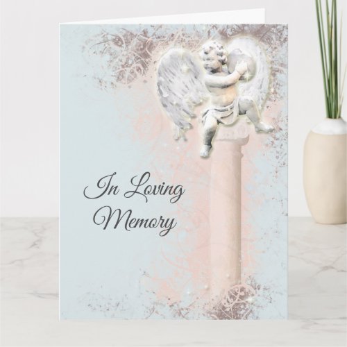 Angel condolences in loving memory  Personalize Card