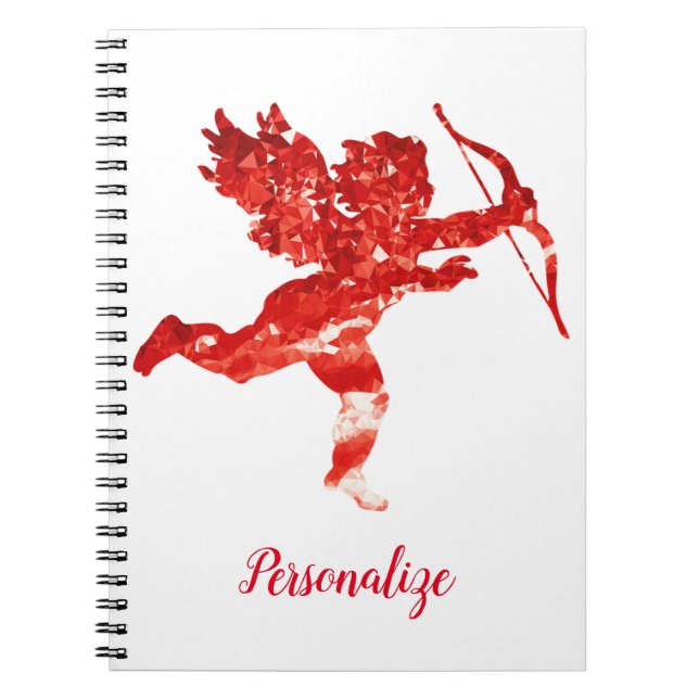 Angel Cupid Red Cherub Notebook (Front)