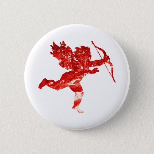 Angel Cupid Red Cherub Valentines Day Button