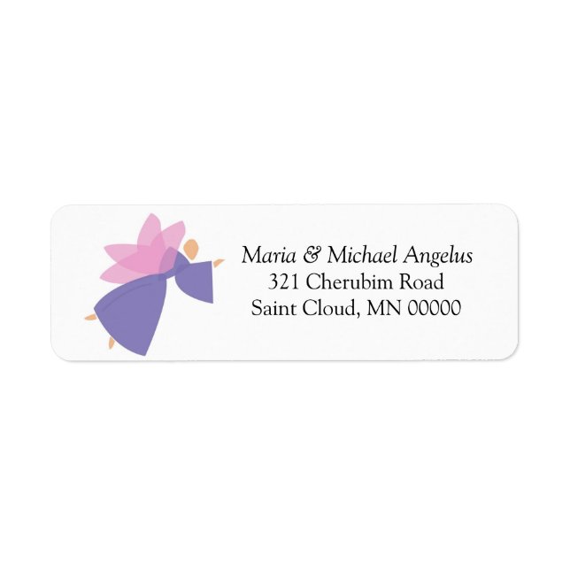 Angel Customized Merry Christmas Card Stickers (Front)