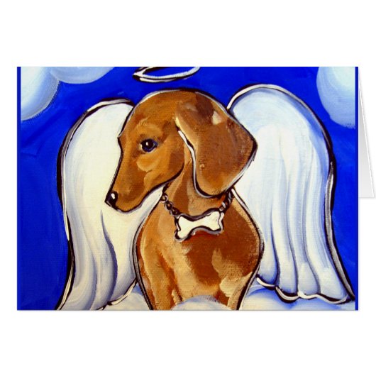 Angel Dachshund Cards (Front Horizontal)