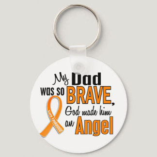 Angel Dad Leukemia Keychain