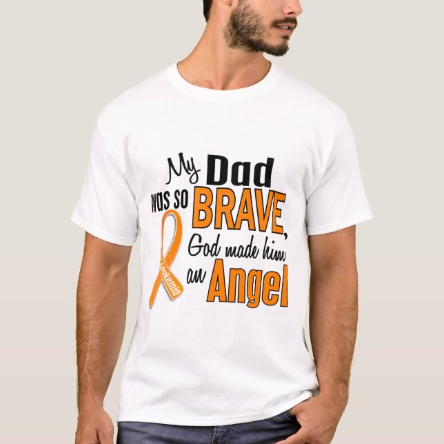 Angel Dad Leukemia T-Shirt (Front)