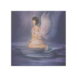 Angel dark blue wall art