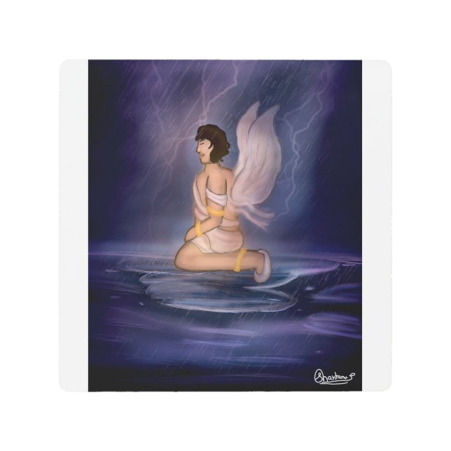 Angel dark blue wall art (Front)