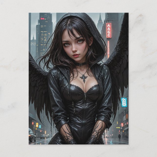 Angel Dark Fantasy Postcard (Front)