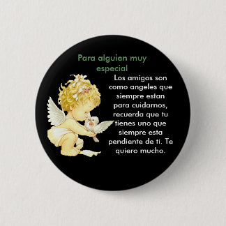 Angel de amistad button
