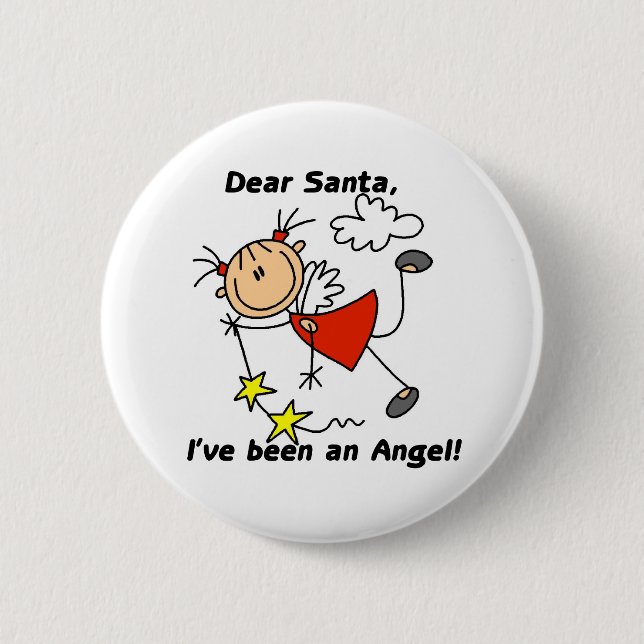 Angel Dear Santa  Button (Front)