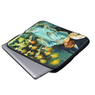 Angel Decorating Christmas Tree Laptop Sleeve