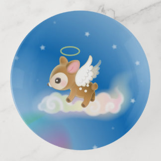 Angel Deer Plate Trinket Tray