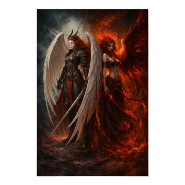 Angel & Demon – Embodiment of Duality Poster (Front)