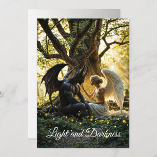 Angel Demon supernatural bright design Invitation