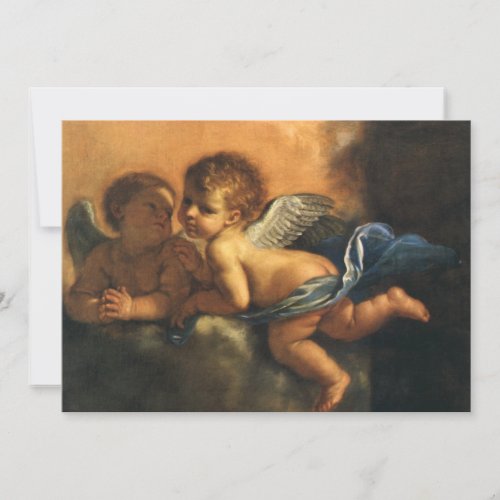 Angel detail, Patron Saints of Modena by Guercino Personalized Invitation