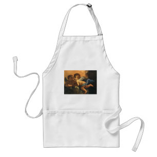 Angel detail, Patron Saints of Modena by Guercino Adult Apron