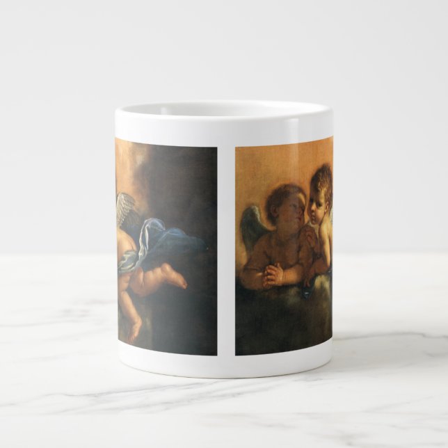 Angel detail, Patron Saints of Modena by Guercino Giant Coffee Mug (Front)