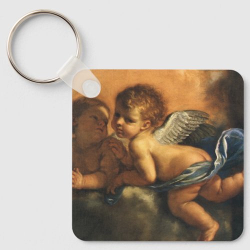 Angel detail Patron Saints of Modena by Guercino Keychain