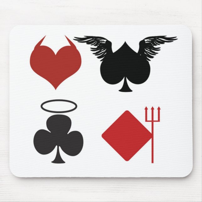 ANGEL DEVIL CARD SUITS MOUSE PAD (Front)