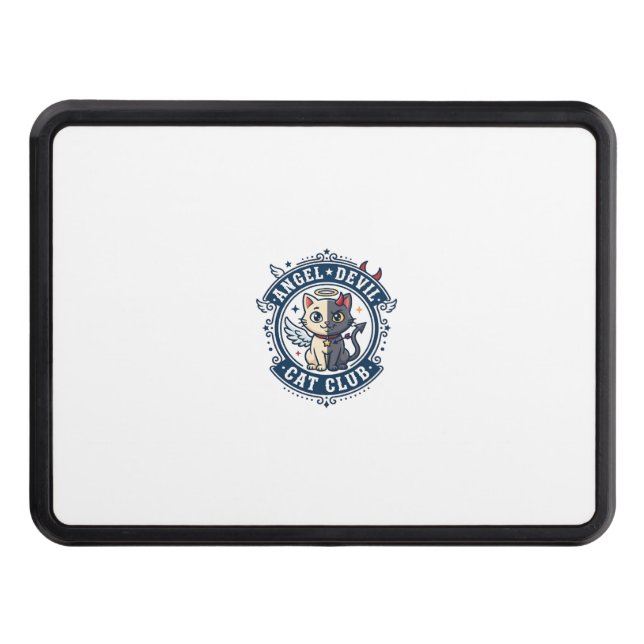 Angel Devil Cat Cat Mom Gift Idea - Angel Devil Ca Hitch Cover (Front)