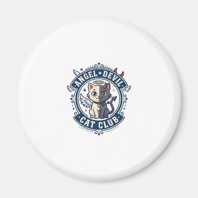 Angel Devil Cat Cat Mom Gift Idea - Angel Devil Ca Magnet (Front)