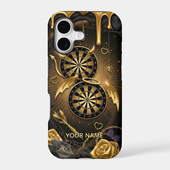 Angel & Devil Darts Phone Case (Back)
