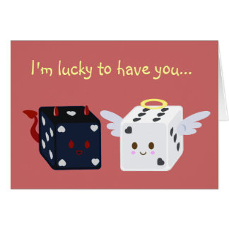 Angel Dice & Devil Dice "Lucky to Have You" Cards