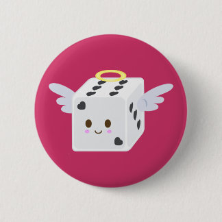 Angel Dice with Hearts Button