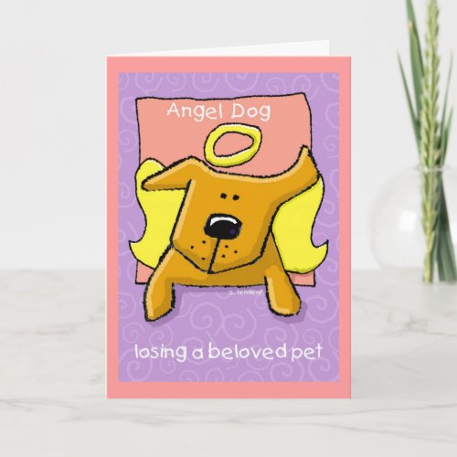 Angel Dog Losing a Beloved Pet Card