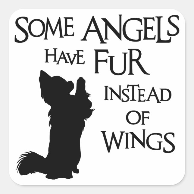 ANGEL DOG SQUARE STICKER (Front)