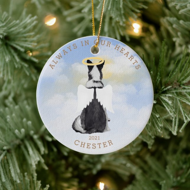 Angel Dogs Custom Photo Ceramic Ornament (Tree)
