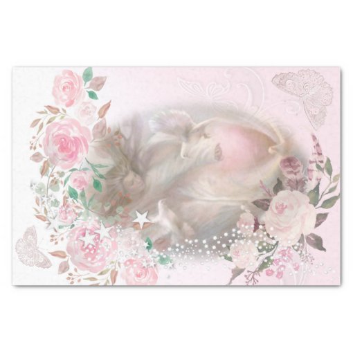 Angel Doves Butterflies Roses Bohemian Decoupage Tissue Paper Zazzle