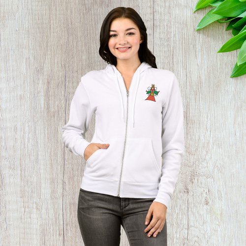 Angel Drummer Womens Full_Zip Hoodie