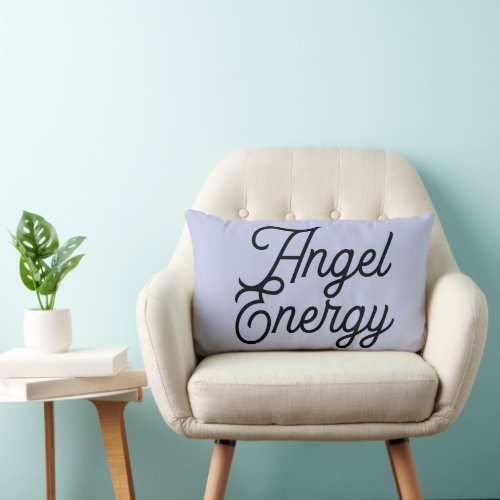 Angel Energy Cute Home Decor Pretty Blue Aesthetic Lumbar Pillow