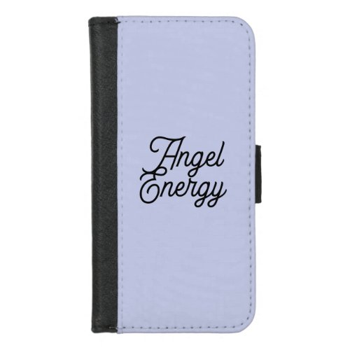 Angel Energy Cute Pretty Blue Aesthetic Phone iPhone 87 Wallet Case