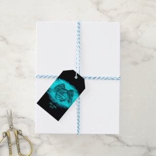 Angel Eros in Love , black and green design Gift Tags