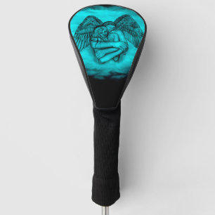 Angel Eros in Love , black and green design Golf Head Cover