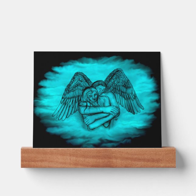 Angel Eros in Love , black and green design Picture Ledge (Front)