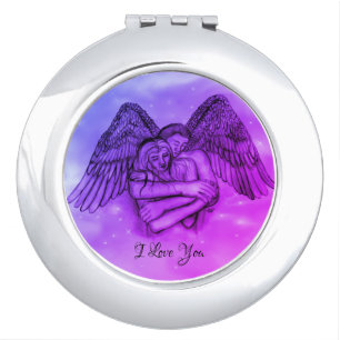 Angel Eros in Love , I Love You Compact Mirror