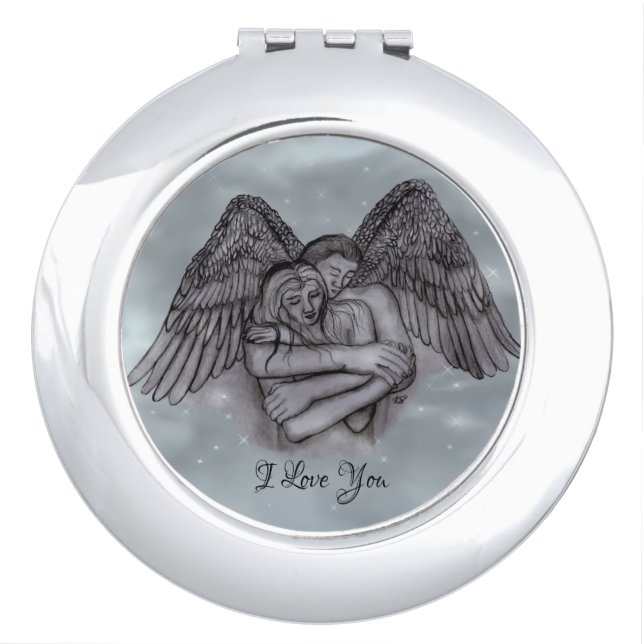 Angel Eros in Love , I Love You Compact Mirror (Front)