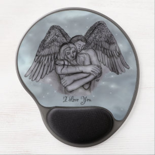 Angel Eros in Love , I Love You Gel Mouse Pad