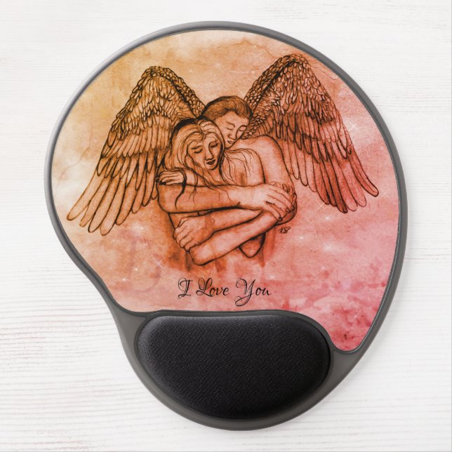 Angel Eros in Love , I Love You Gel Mouse Pad (Front)