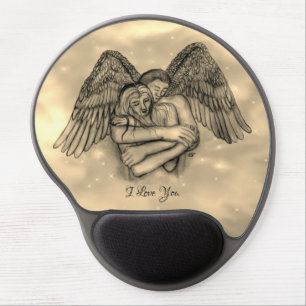 Angel Eros in Love , I Love You Gel Mouse Pad