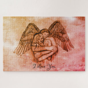 Angel Eros in Love , I Love You Jigsaw Puzzle