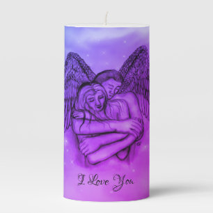 Angel Eros in Love , I Love You Pillar Candle