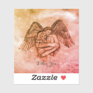 Angel Eros in Love , I Love You Sticker