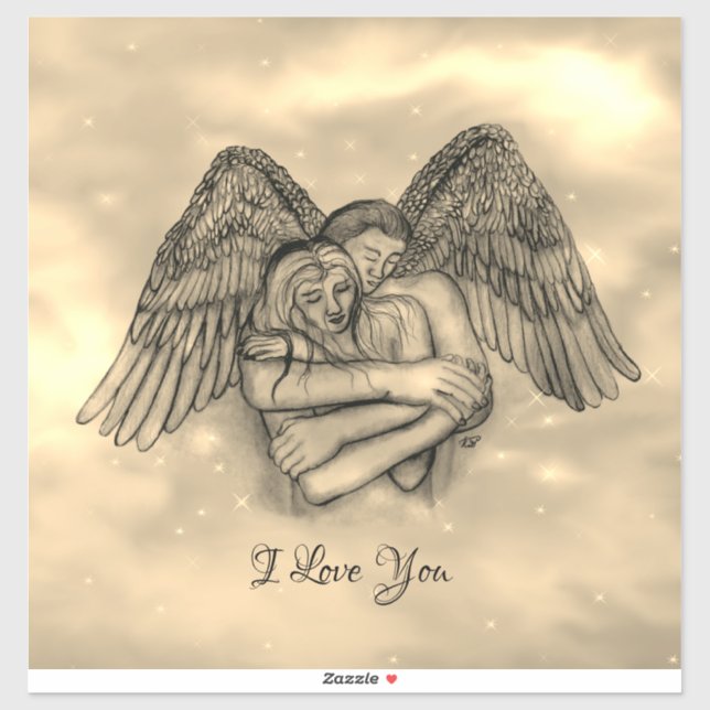 Angel Eros in Love , I Love You Sticker (Sheet)